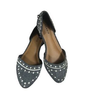 Torrid Studded Chambray Dorsay Flats